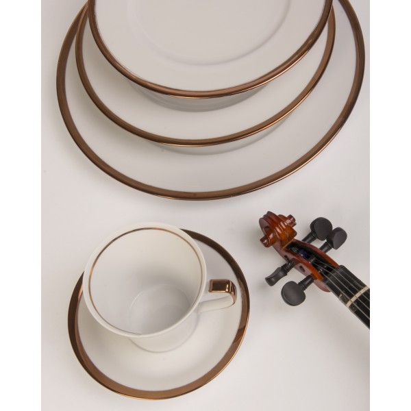 CRYSPO TRIO Σετ Φλυτζάνια Καφέ 6τμχ Πορσελάνης 100ml Rosegold CRYSPO TRIO 24.001.17 (Υλικό: Πορσελάνη) - CRYSPO TRIO - 24.001.17